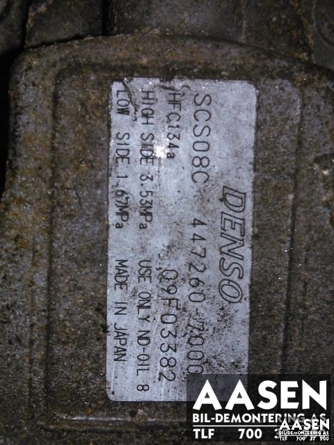 Aircondition kompressor til Fiat Strada 2004-2006 (Type I)  (DENSO|447260-7000|)