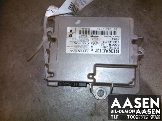 Airbag elektronikk til Renault Clio, 2006-2009 (Type III, Fase 1)  (BOSCH|8200563368)