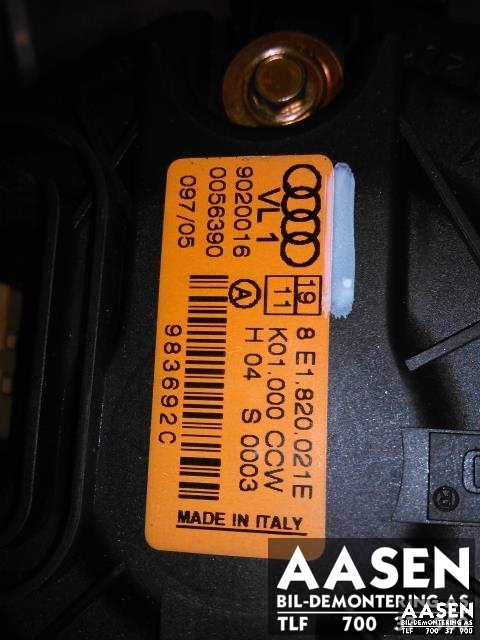 Varmeapparat motor til Audi A4 2004-2008 (Type III) (B7) (B7) (VALEO|8E1820021E|)
