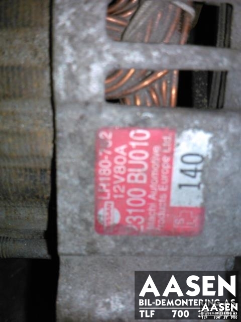 Dynamo til Nissan Primera 1999-2002 (Fase 2) (P11) (P11) (HITACHI|23100 BU010|)