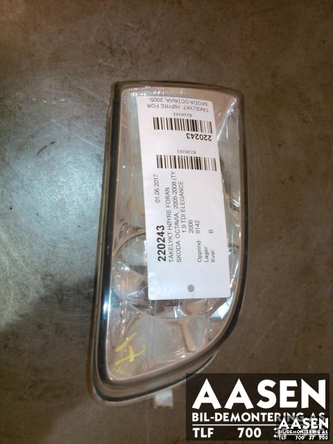 Tåkelykt høyre foran til Škoda Octavia, 2005-2008 (Type II, Fase 1)