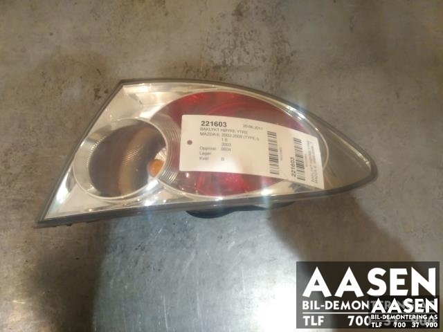 Baklykt høyre ytre til Mazda 6, 2002-2008 (Type I)  (GJ6A-51-150E)