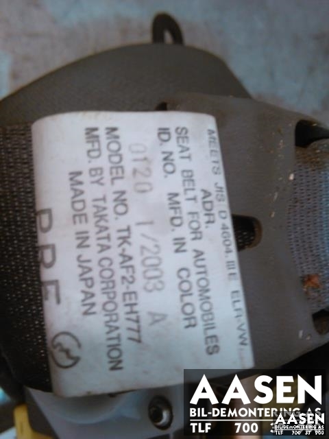Sikkerhetsbelte foran venstre til Mazda 6 2002-2008 (Type I)  (TAKATA|TK-AF2-EH777|)