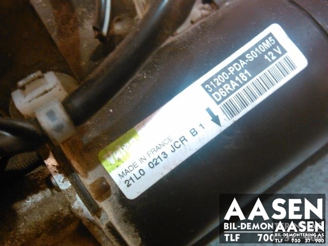 Starter til Honda Accord 1999-2002 (Type VI) (VALEO|31200-PDA-S010M5|D6RA181|)