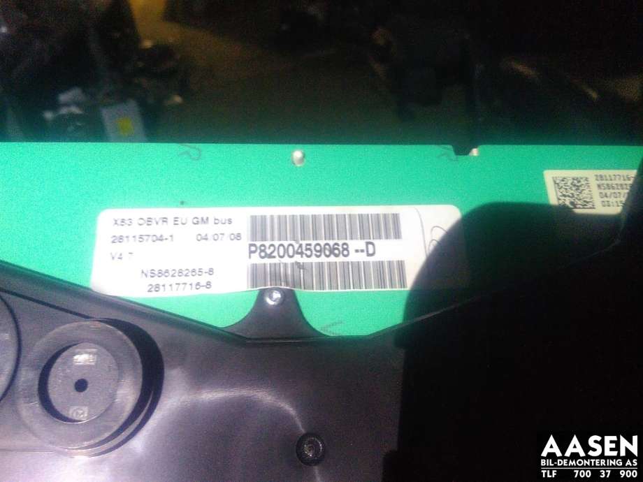 Instrumentpanel til Opel Vivaro A 2006-2014 (8200459068-D|)
