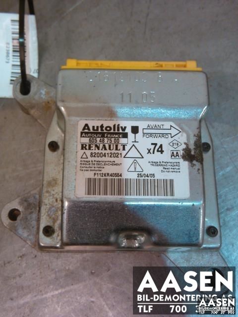 Airbag elektronikk til Renault Laguna, 2005-2007 (Type II, Fase 2)  (AUTOLIV|8200412021)