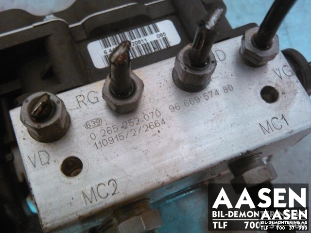ABS sentral til Peugeot 308 2011-2013 (Type I, Fase 2)  (BOSCH|9666957480|0265252070|)