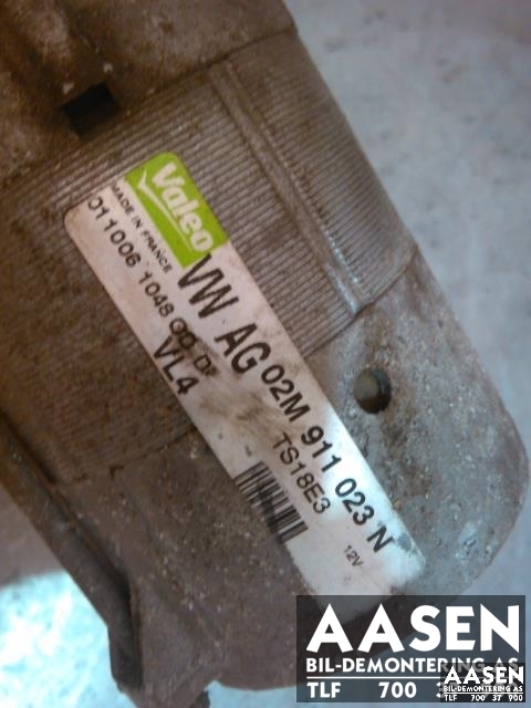 Starter diesel til VW Passat 2005-2010 (B6) (B6) (VALEO|02M 911 023 N|)