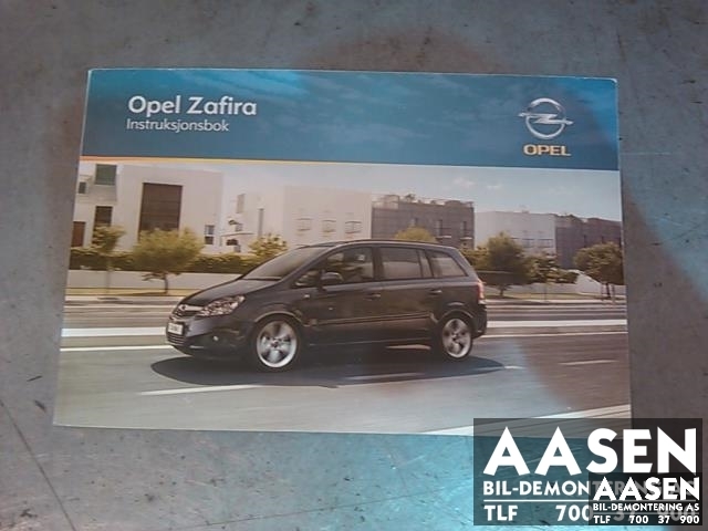 Instruksjonsbok til Opel Zafira B, 2005-2011  