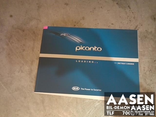 Instruksjonsbok til Kia Picanto, 2011-2017 (Type II)  
