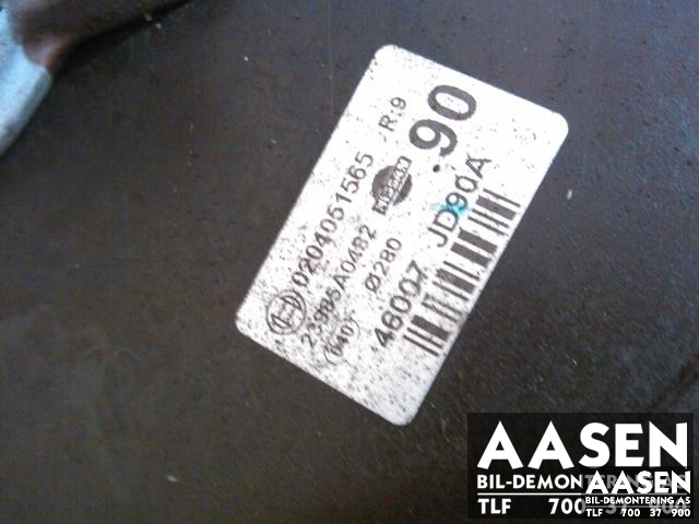 Bremsekraft-forsterker til Nissan Qashqai 2007-2010 (Type I, Fase 1)  (46007 JD90A|47210JD90A|)