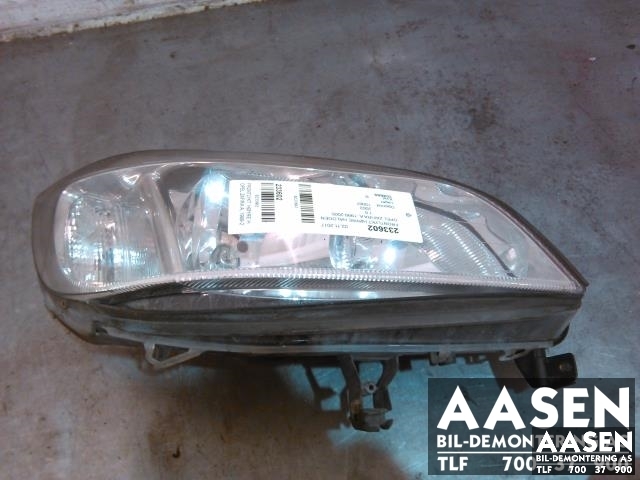 Frontlykt høyre halogen til Opel Zafira A, 1999-2005 (VALEO|90582022)