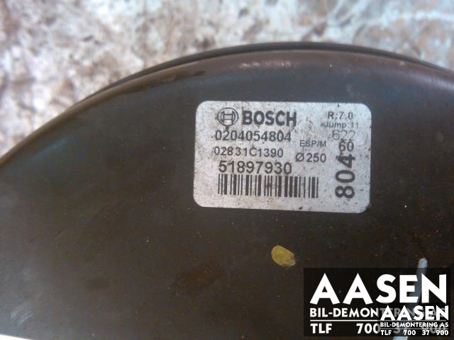 Bremsekraft-forsterker til Fiat Doblo 2010-->> (Type II)  (BOSCH|51897930|0204054804|)