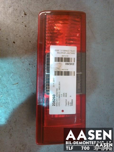 Baklykt venstre til Opel Combo C, 2002-2011  