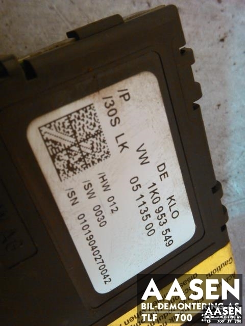 Styreenhet diverse til VW Caddy 2004-2010 (Type III, Fase 1)  (1K0 953 549|)