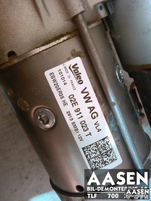 Starter diesel til VW Passat 2015-2019 (Fase 1) (B8) (B8) (VALEO|02E 911 023 T|)