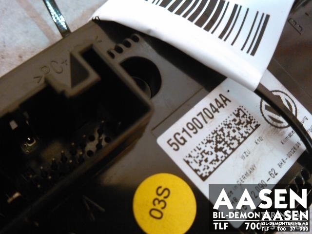 Varmeapparat betjening til VW Passat 2015-2019 (Fase 1) (B8) (B8) (5G1907044A|)