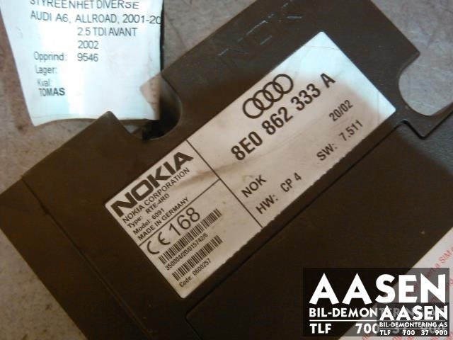 Styreenhet diverse til Audi A6, Allroad 2000-2005 (Type I) (C5) (C5) (NOKIA|8E0862333A|)