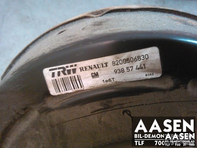 Bremsekraft-forsterker til Renault Trafic 2006-2014 (TRW|8200506830|)