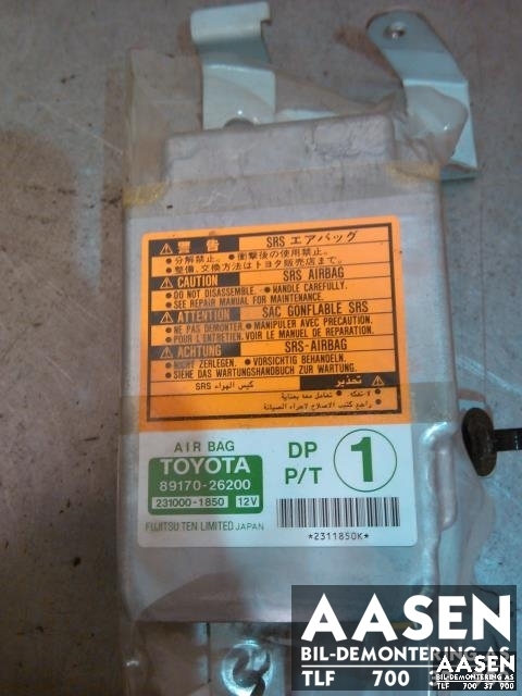 Airbag elektronikk til Toyota Hiace, 2007-2012 (Fase 3)  (FUJITSU|89170-26200)