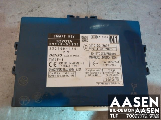 Styreenhet nøkkelfri/keyless til Lexus IS, 2006-2013 (Type II) (XE20) (XE20) (89990-53131)