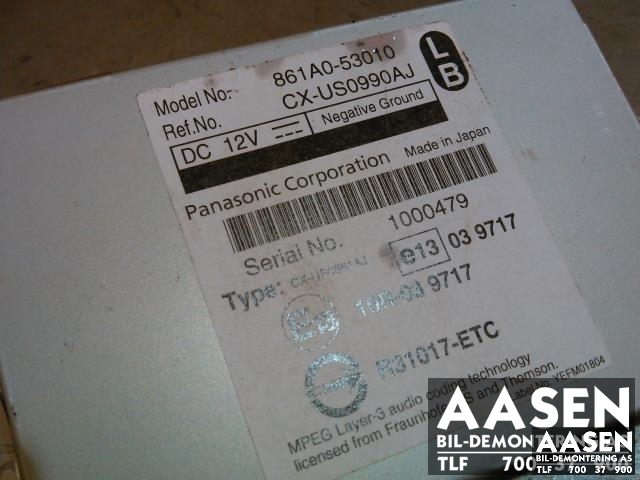 Bilstereo navigasjon skjerm til Lexus IS 2006-2013 (Type II) (XE20) (XE20) (861A0-53010|)