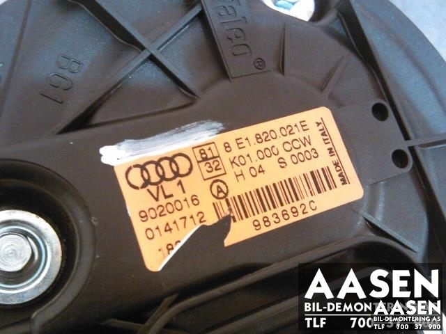 Varmeapparat motor til Audi A4 2004-2008 (Type III) (B7) (B7) (VALEO|8E1820021E|)