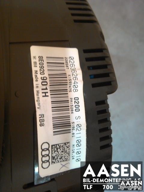 Instrumentpanel til Audi A4 2004-2008 (Type III) (B7) (B7) (8E0 920 901 HX|8E0 920 901 H|)