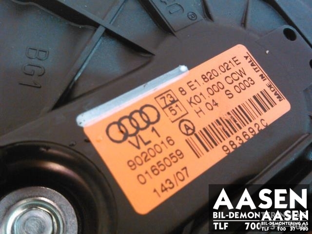 Varmeapparat motor til Audi A4 2004-2008 (Type III) (B7) (B7) (VALEO|8E1820021E|)