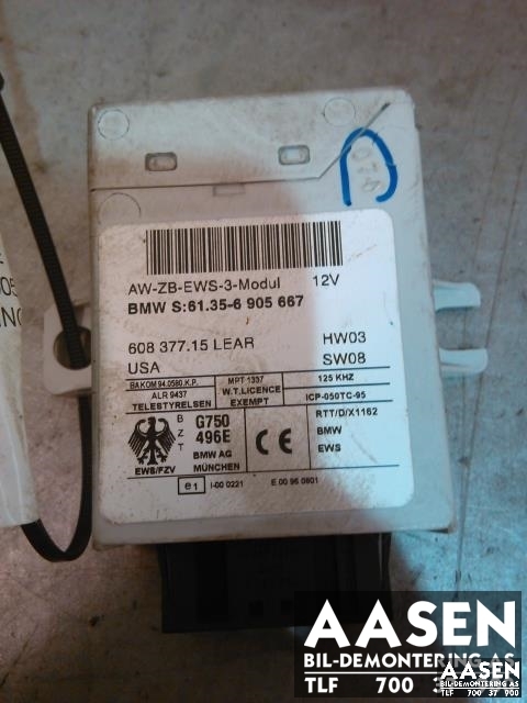 Styreenhet diverse til BMW 3-Serie 1998-2005 (E46) (E46) (61 35 6 905 667|)