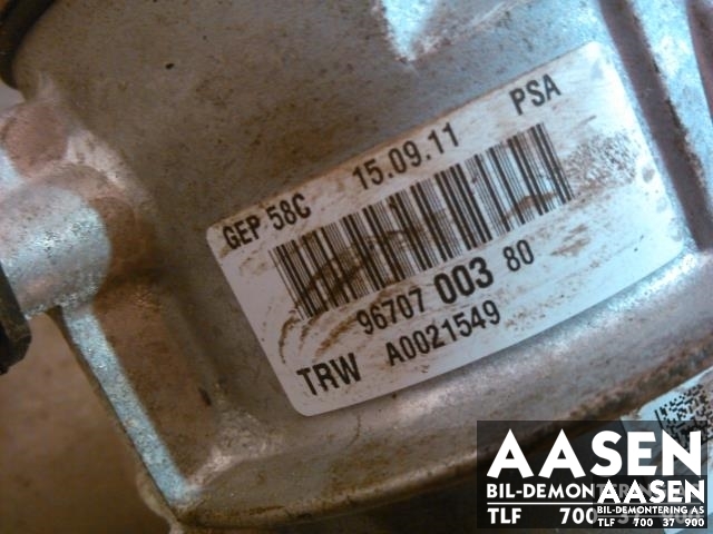 Servo pumpe elektrisk til Peugeot 308 2011-2013 (Type I, Fase 2)  (TRW|9670700380|)