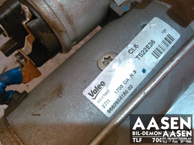 Starter diesel til Peugeot 308 2011-2013 (Type I, Fase 2)  (VALEO|9662854180 02|TS22E26|)