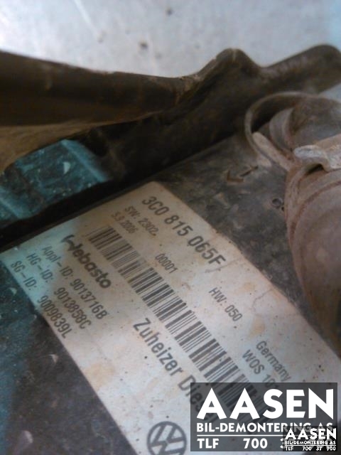 Dieselvarmer til VW Passat 2005-2010 (B6) (B6) (WEBASTO|3C0815065F|)