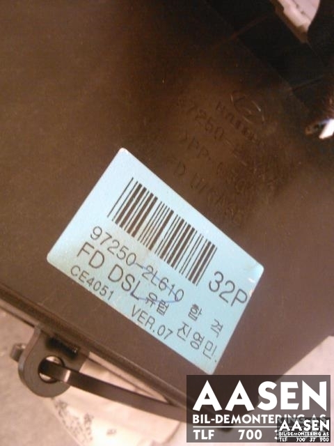 Varmeapparat betjening til Hyundai i30 2007-2012 (Type I)  (97250-2L610|)