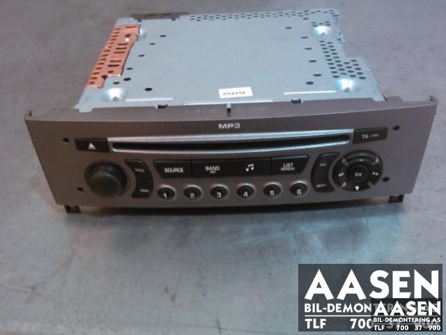 Bilstereo til Peugeot 308, 2007-2011 (Type I, Fase 1)  (CONTINENTAL|96660458XH01)