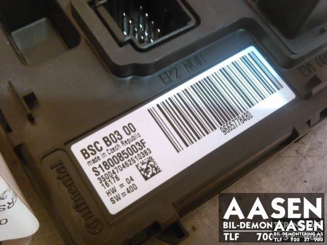 Styreenhet diverse til Peugeot 308 2007-2011 (Type I, Fase 1)  (CONTINENTAL|9665778480|)