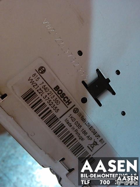 Bilstereo til VW Passat 2011-2015 (B7) (B7) (BOSCH|1K0 035 186 AP|)