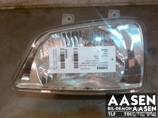 Frontlykt venstre halogen til Daihatsu Terios, 2000-2006