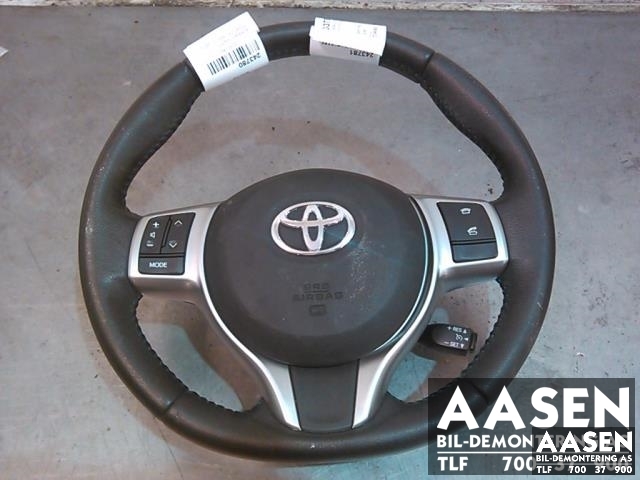 Airbag ratt til Toyota Yaris, 2012-2014 (Type III, Fase 1)  