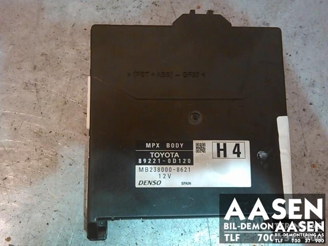 Styreenhet diverse til Toyota Yaris, 2012-2014 (Type III, Fase 1)  (DENSO|89221-0D120)