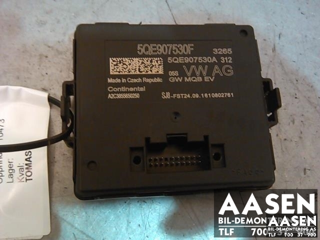 Styreenhet diverse til VW Golf VII 2012-2017 (Fase 1) (CONTINENTAL|5QE907530F|)