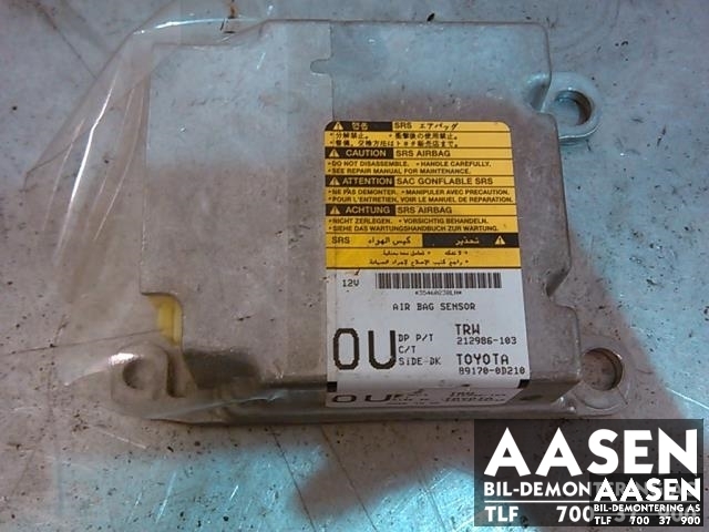 Airbag elektronikk til Toyota Yaris 2006-2009 (Type II, Fase 1) (TRW|89170-0D210|)