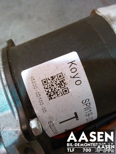 Rattaksel elektrisk servo til Toyota Yaris 2006-2009 (Type II, Fase 1)  (45200-0D160|)