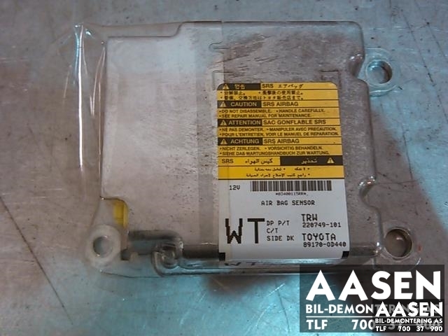 Airbag elektronikk til Toyota Yaris, 2009-2011 (Type II, Fase 2)  (TRW|89170-0D440)