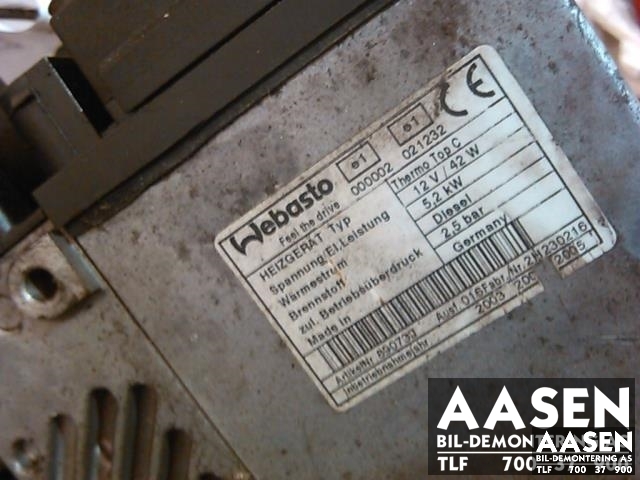 Dieselvarmer til Alfa Romeo 147 2001-2009 (WEBASTO|)