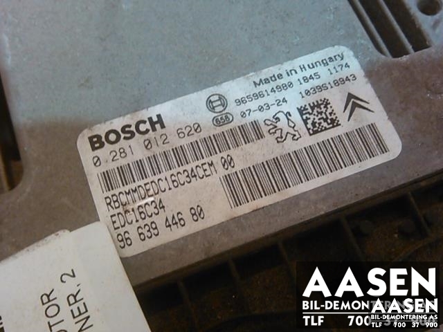 Styreenhet motor til Peugeot Partner 2002-2008 (Type I, Fase 2) (BOSCH|9663944680|0281012620|)