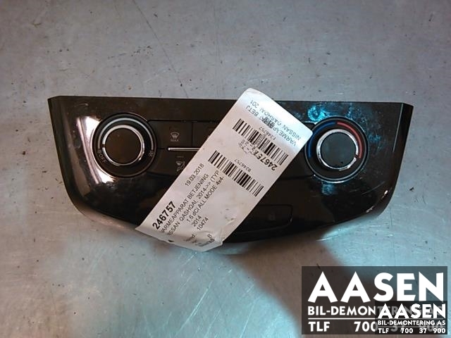 Varmeapparat betjening til Nissan Qashqai, 2014-2021 (Type II)  (CALSONIC KANSEI|275004EMOA)