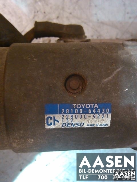 Starter diesel til Toyota RAV4 2000-2006 (Type II)  (DENSO|28100-64430|)