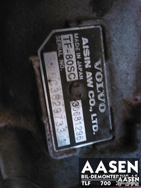Girkasse automat til Volvo S80 2006-2013 (Type II, Fase 1) (AISIN|P30681296|36050307|30681296)