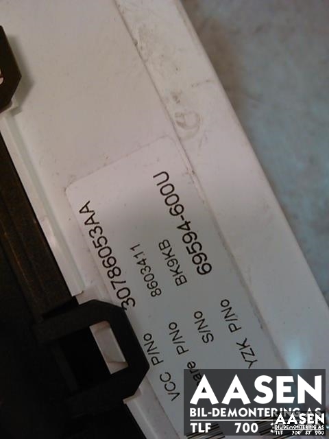 Instrumentpanel til Volvo S80 2006-2013 (Type II, Fase 1)  (30786053AA|)